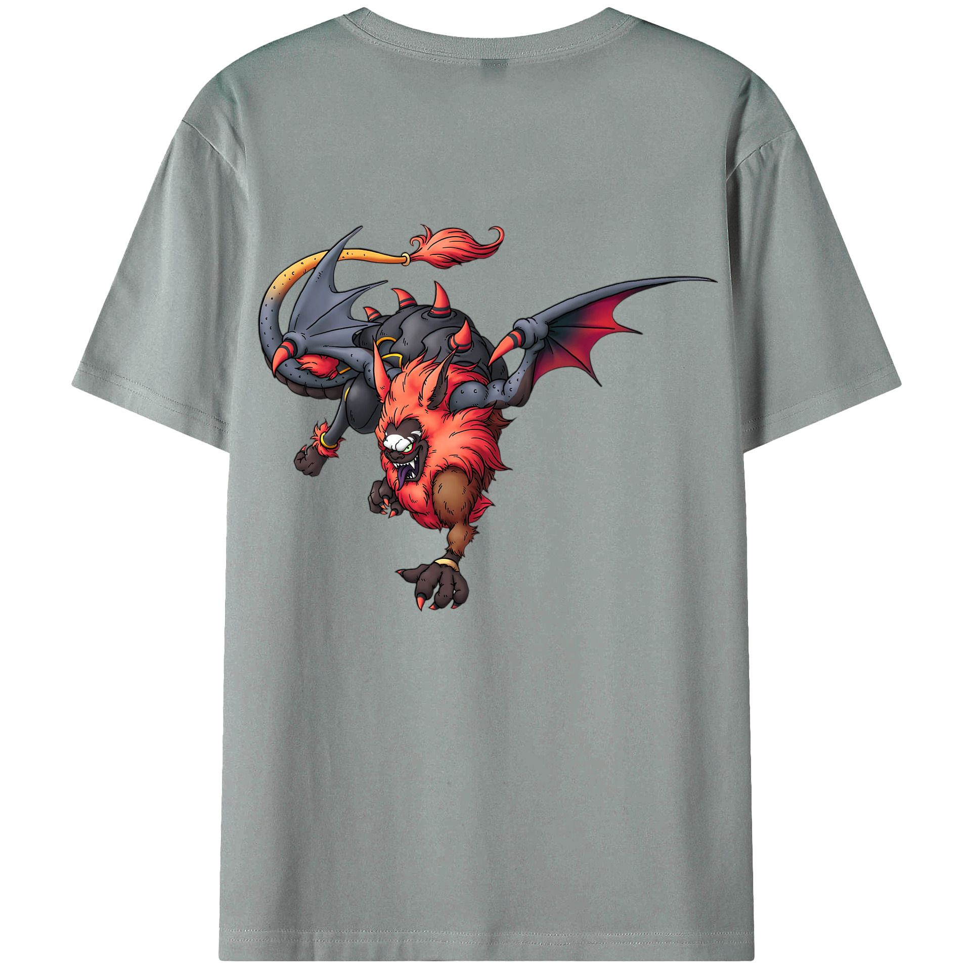 （画像用） ドラゴンクエスト Doragon Kuesuto Dragon Quest 綿100％ メンズ半袖Tシャツ（バックプリント） 通気性